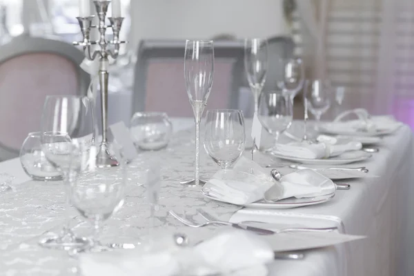 Image of beautiful wedding table set — Stock Photo, Image