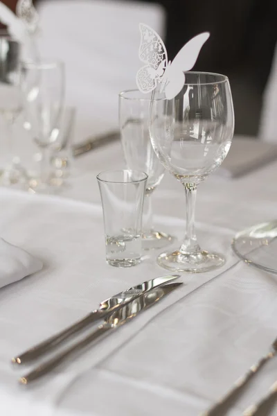 Image of banquet table on wedding day — Stock Photo, Image