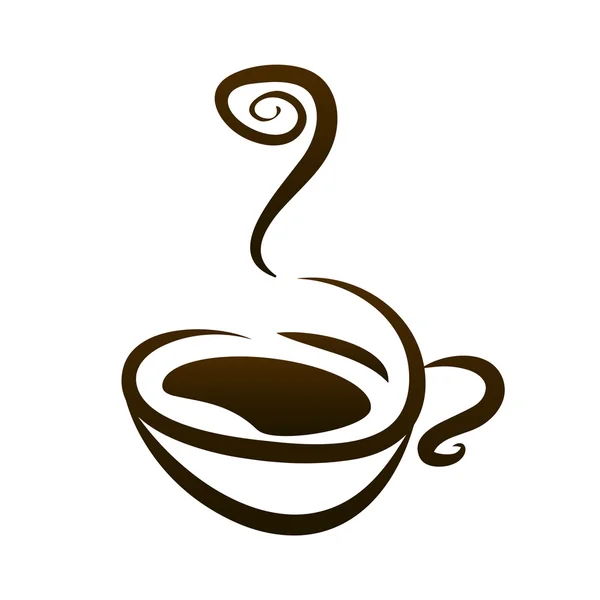 Вектор для горячего кофе ручной работы — стоковый вектор