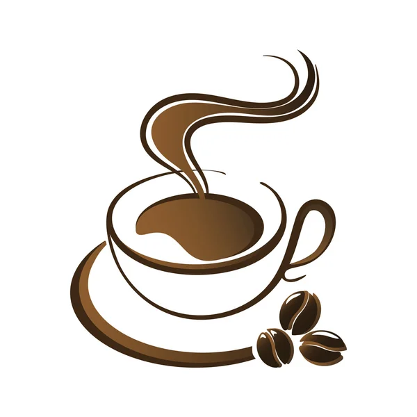 Taza de café caliente vector — Vector de stock