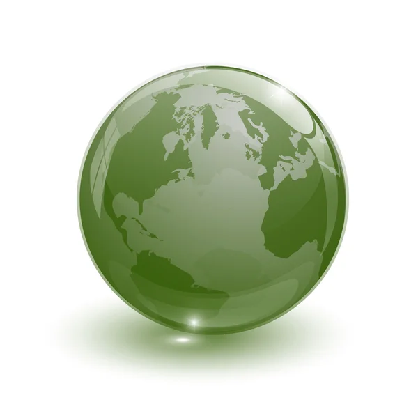 Crystal glass ball for globus — Stock Vector