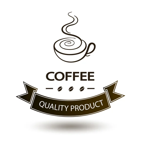 Duże odznaki kawy kubek napój — Wektor stockowy