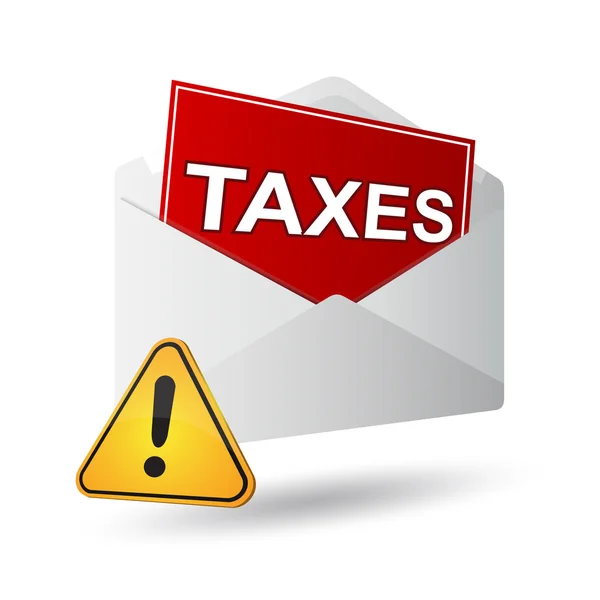 Ícone de impostos encobertos em um fundo branco —  Vetores de Stock