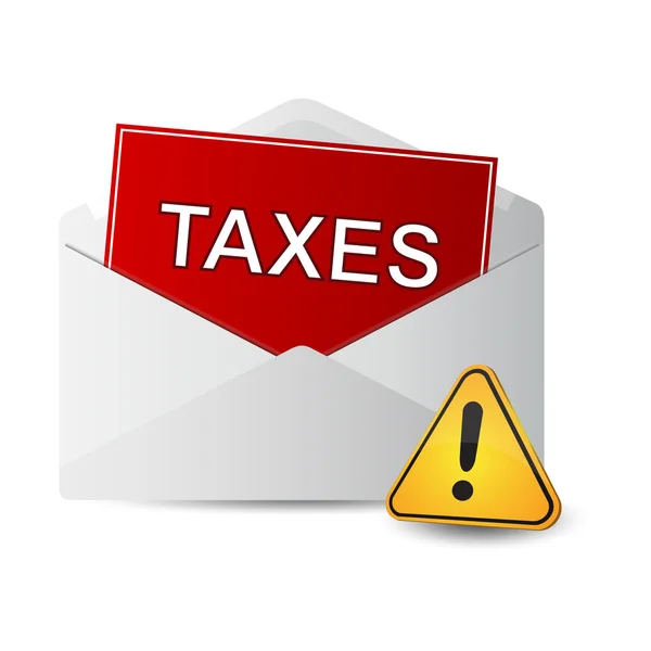 Ícone de impostos encobertos em um fundo branco —  Vetores de Stock