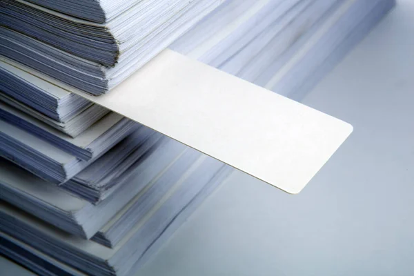 Stack White Paper Documentation Bookmark Close — Stock Photo, Image