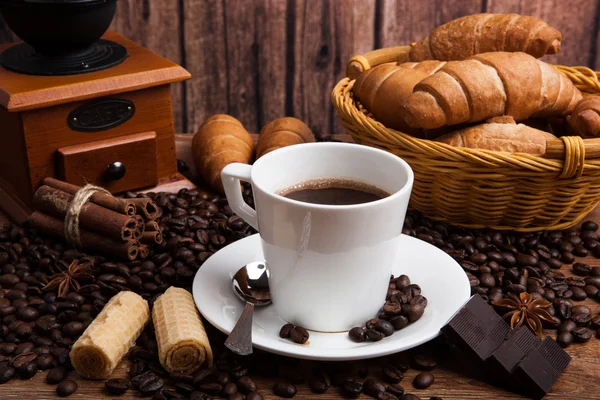 Bodegón de café con taza de café — Foto de Stock