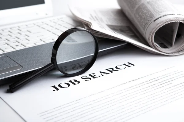 Document with the title of job search — Stock Photo, Image