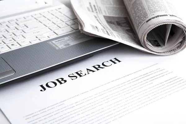 Document with the title of job search — Stock Photo, Image