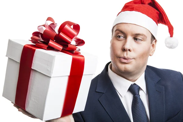 Man holding a gift box — Stock Photo, Image