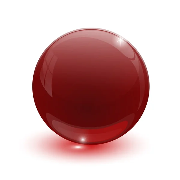 Ruby glasartade bollen — Stock vektor