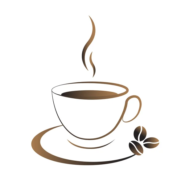 Taza de café caliente icono — Vector de stock