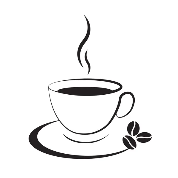 Taza de café caliente icono — Vector de stock