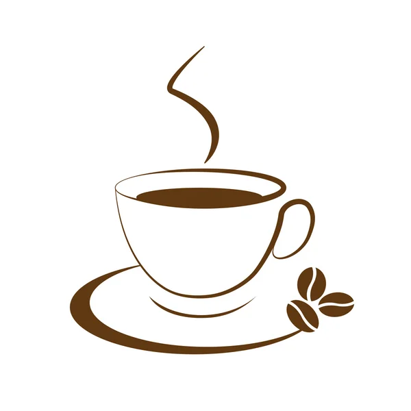 Ikone der heißen Kaffeetasse — Stockvektor