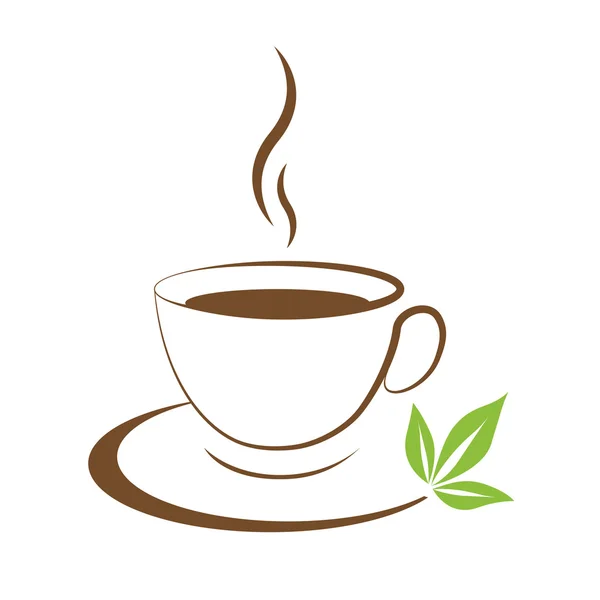 Chá copo ícone marrom — Vetor de Stock