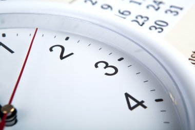 clockface ile bir takvim yaprağı