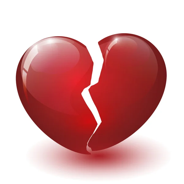 Glossy broken heart — Stock Photo, Image