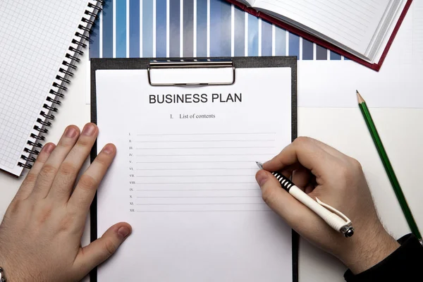 Businessman begins to plans — Stock Photo, Image