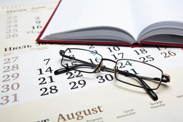 Business still life with eyeglasses — Stock Photo, Image