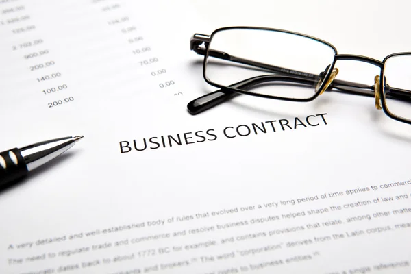 Business still life with business contract Stock Picture