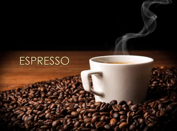 Kaffeesillenleben mit Tasse Kaffee — Stockfoto