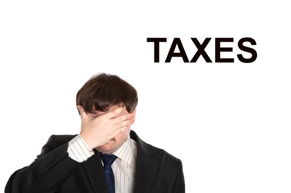 Entreprise dans le stress avec les taxes de titre — Photo