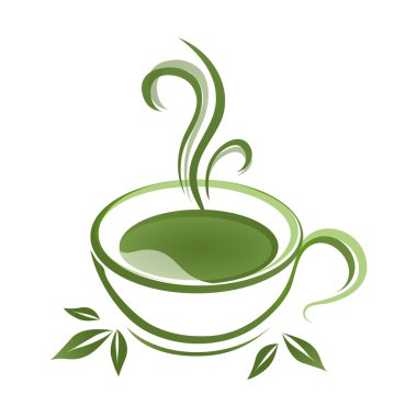 Çay Kupası simgesi yeşil grad