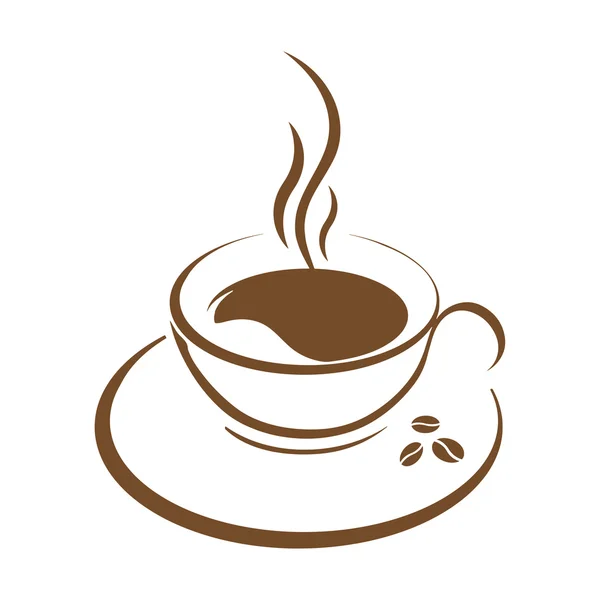 Warme koffie beker vector — Stockvector