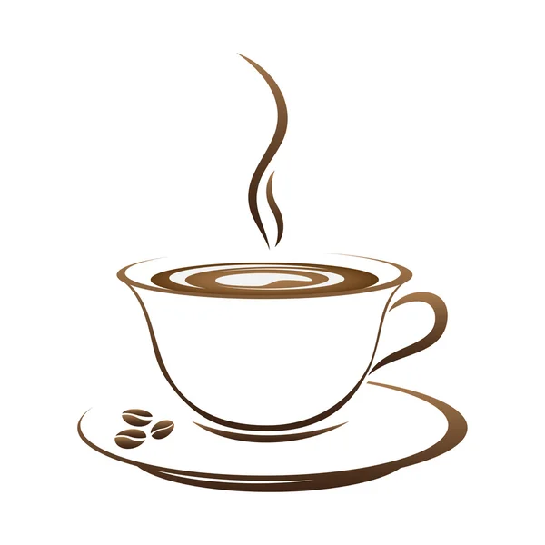 Taza de café caliente vector — Vector de stock