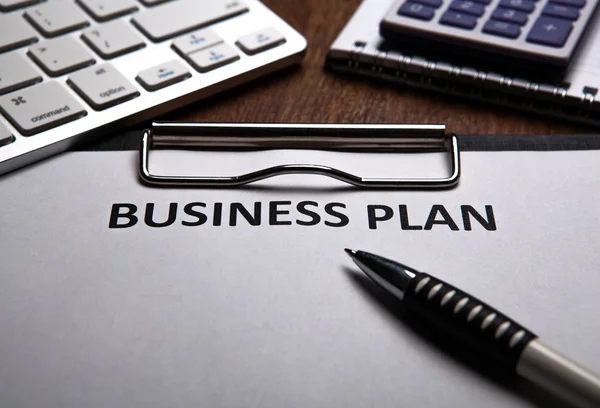 Zakelijke Stilleven met businessplan — Stockfoto