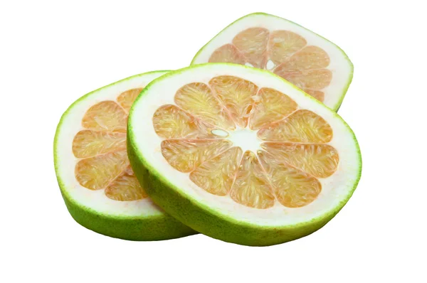 Pomelo fruit isolated on white background — Stock Photo, Image