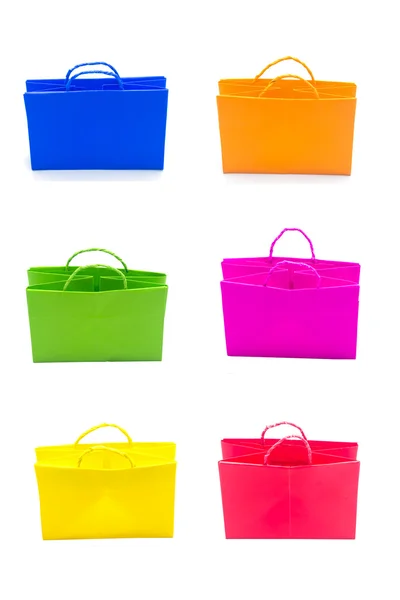 renkli Kağıt poşetler içinde beyaz adam