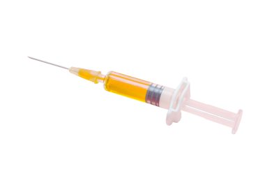 Şırınga beyaz üzerine izole