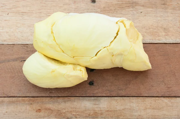 Durian on wood background — Stock Photo, Image