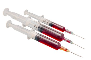 syringes isolated on white