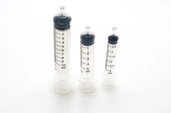Syringes isolated on white — Stock Photo, Image