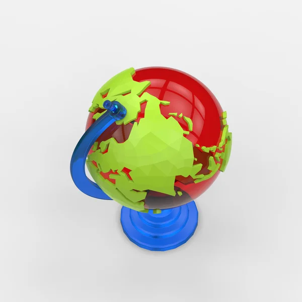 Kolorowy glob stylowy model — Zdjęcie stockowe