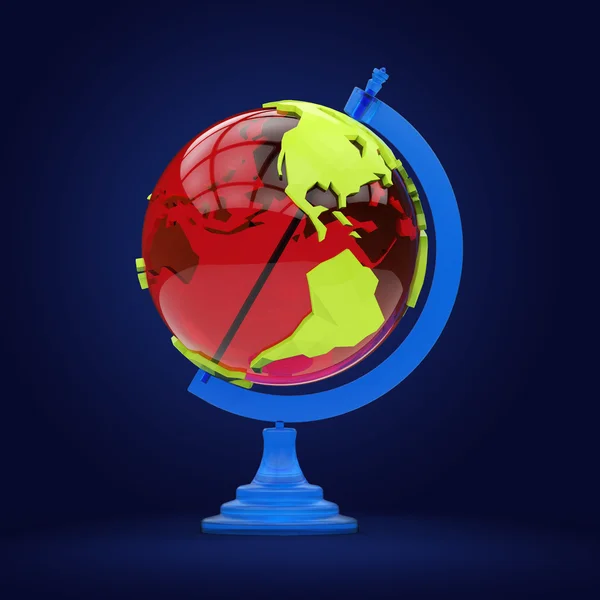 Kolorowy glob modelu — Zdjęcie stockowe