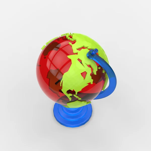 Modello globo isolato colorato — Foto Stock