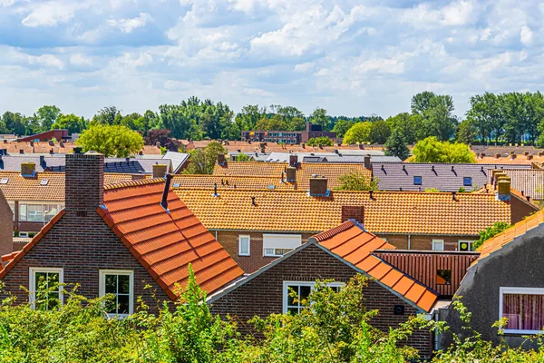 Skyline House Rooftops Breskens City Zelanda Países Bajos Fotos De Stock