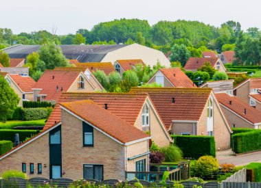 Breskens 'in modern Hollanda mimarisi, Zeeland, Hollanda' da popüler bir şehir.