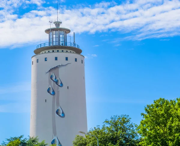 Der Beliebte Wasserturm Von Oostburg Levens Bron Kunstwerk Von Johnny — Stockfoto