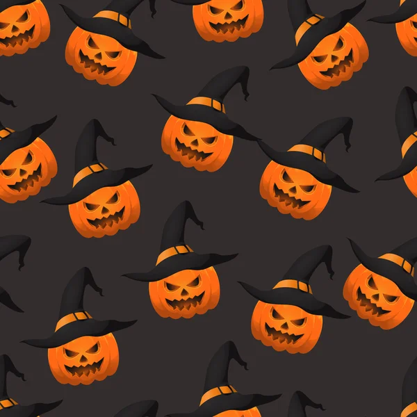 Halloween pumpkin seamless pattern. Eps 10. — Stock Vector