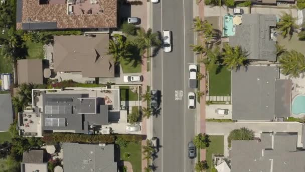 Vista Aérea Descendente Una Zona Residencial Los Ángeles California — Vídeos de Stock