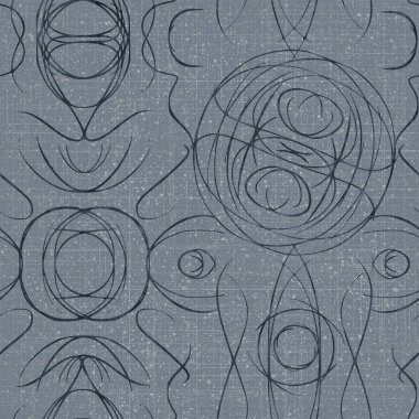 Soyut, pürüzsüz desen. Tozlu açık mavi üzerine koyu mavi. Suluboya desenlere sıçrar. Kumaş dokusu arkaplanda gümüşi bir parıltı ve iplik var.. 