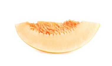 Beyaz arkaplanda izole edilmiş sarı kavun.