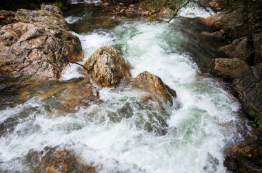 Portekiz 'deki dağlarda şelale