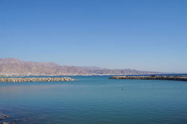 Vista para Eilat golfo e Aqaba — Fotografia de Stock