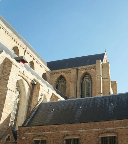 Edifícios góticos em Bruges — Fotografia de Stock