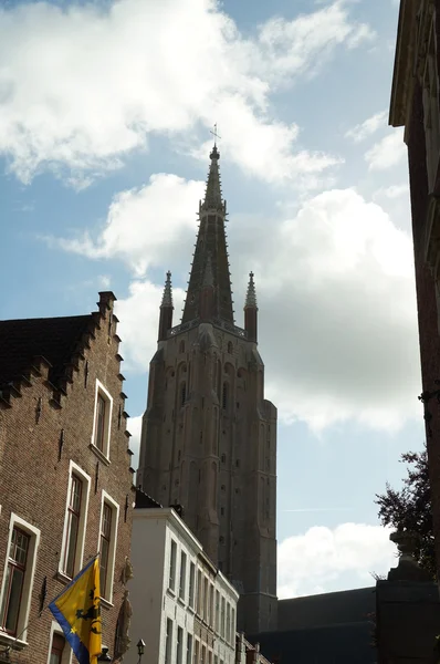 Edifícios góticos em Bruges — Fotografia de Stock