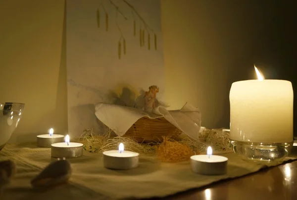 Velas en el altar — Foto de Stock